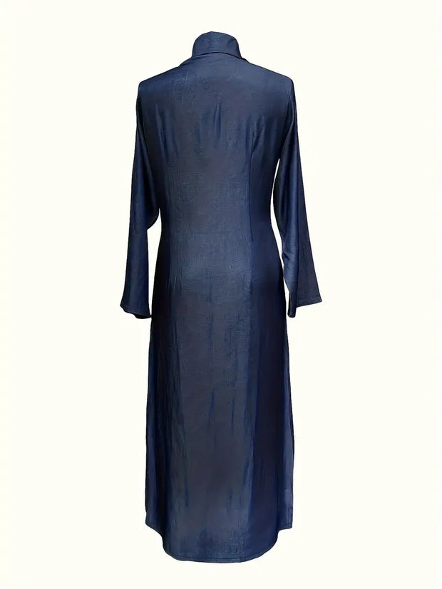 Fashion Casual Long-sleeved Women's Floor-length Dress
