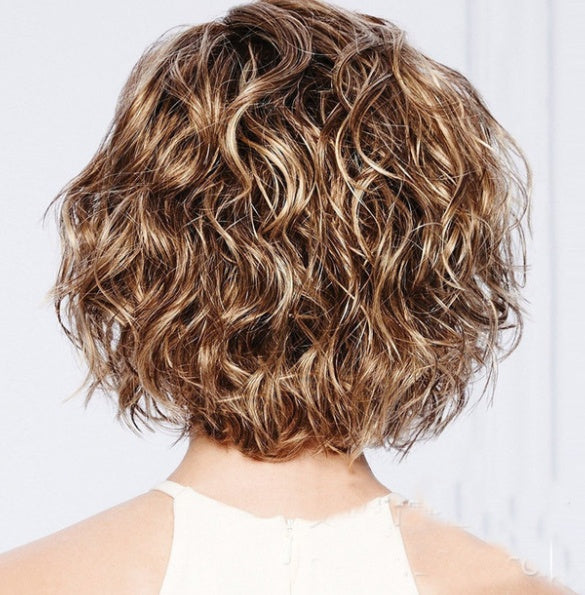 Women's Short Roll Blended Fluffy Wig