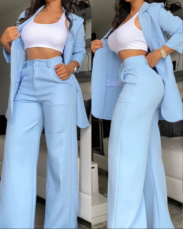 Women's Stampede 2-Piece Straight-Leg Pants Suit