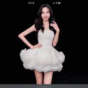 Three-Dimensional Flower Pettiskirt French Dress