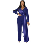 Spring And Autumn Slim Fit Women's Straight Jumpsuit