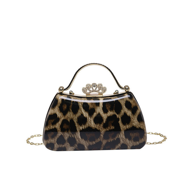Women's Princess Di Leopard Print Clutch Purse