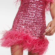 Rose Pink Sequins Dress