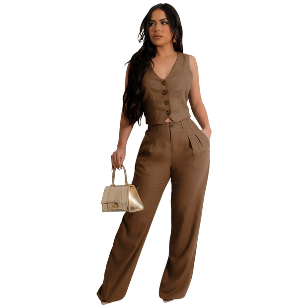 Women's Fashionable Back to the Office 2-Piece Set