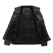 Men's Leather Bomber Jacket