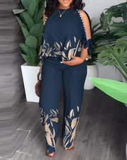 Women's Petal and Pearl Beaded Pants Suit