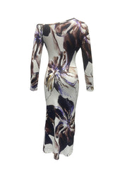 Fashion Personalized Flower Print Hip Dress Women