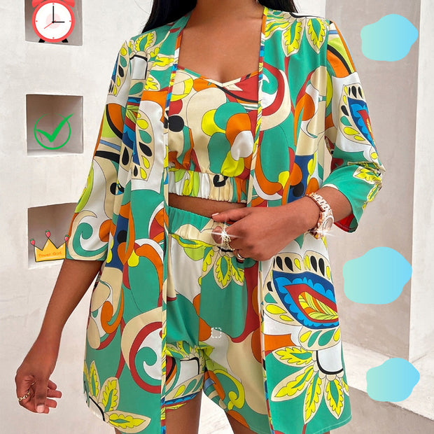 Women's Summer Fashion Wildstroke Wonder Three-Piece Suit