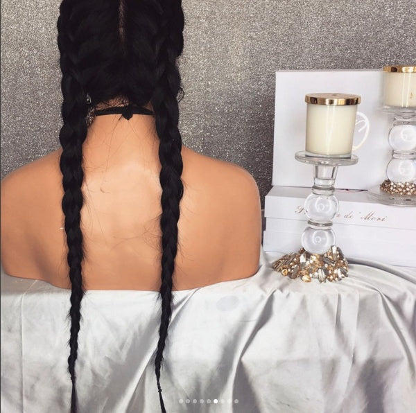 Long Braids Human Hair Wig