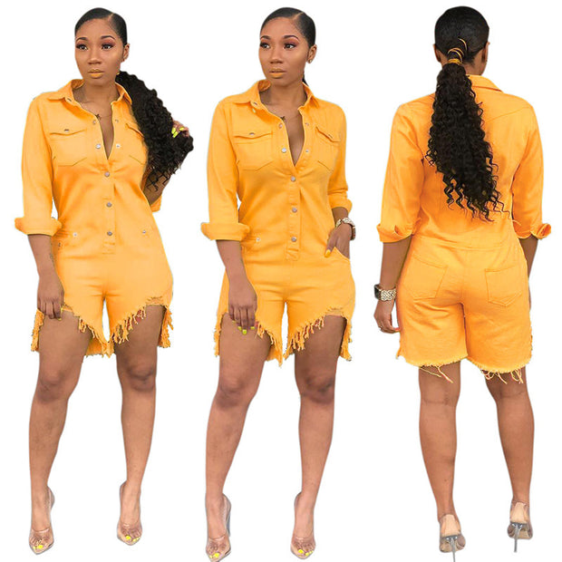 Sexy Body Language Denim Jumpsuit