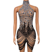 Haltered Beaded Necklace Dress