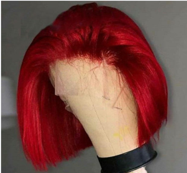 Red BOB Human Hair Wig