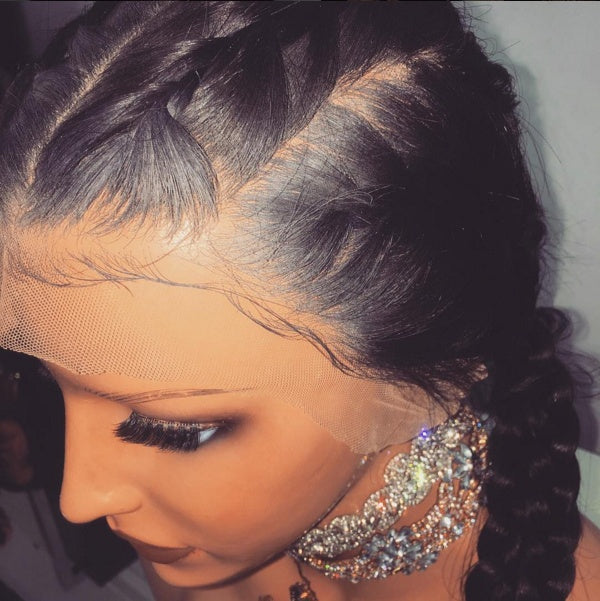 Long Braids Human Hair Wig