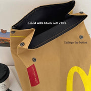 Cute Backpack For Men Women McDonald's Canvas Rucksacks Canvas School Bag Gift