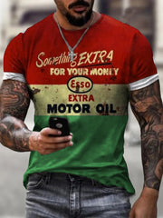 Men's Sports Round Neck Slim Youth Printed T-shirt
