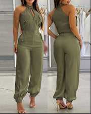 The Darling Dungaree Haltered Jumpsuit