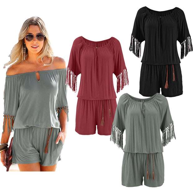 Women's Sexy Tassels Jumpsuit