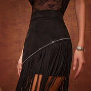 Western Studded Asymmetrical Hoedown Skirt