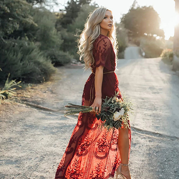 Whispers of Lace Maxi Dress