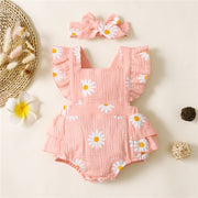 Baby Harness Print Dress Crawling Clothes