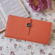 Genuine Leather Women Wallets Luxury Long Hasp Lychee Pattern Coin Purses