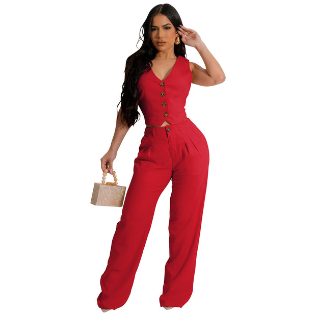 Women's Fashionable Back to the Office 2-Piece Set
