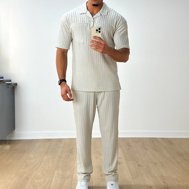 Polo Short Sleeve 2-Piece Men's Suit