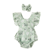 Baby Harness Print Dress Crawling Clothes