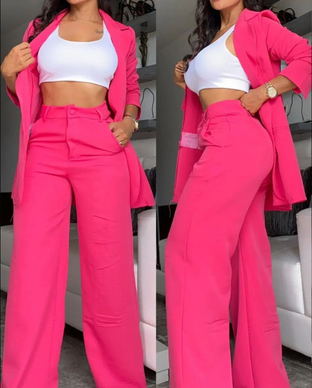 Women's Stampede 2-Piece Straight-Leg Pants Suit