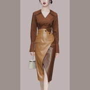 Autumn Two-Piece Ladies Professional Suit Skirts