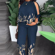 Women's Petal and Pearl Beaded Pants Suit