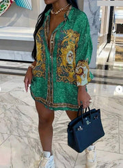 Royal Queen Vacation  Shirt Dress