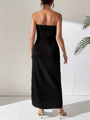 Elegant Print Slit  Dress For Women