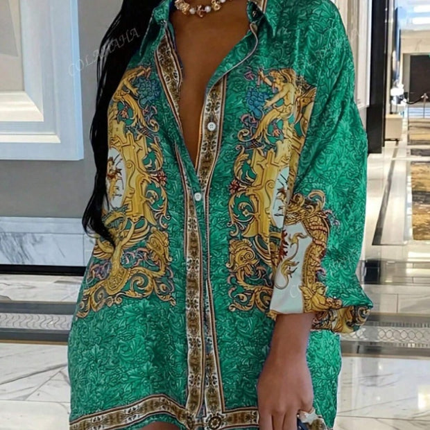 Royal Queen Vacation  Shirt Dress