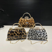 Women's Princess Di Leopard Print Clutch Purse