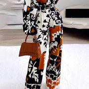 Women's Clothing Fashion Color Contrast Casual Two-Piece Suit