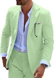 Men's Seersucker Summer 2-Piece-Suit