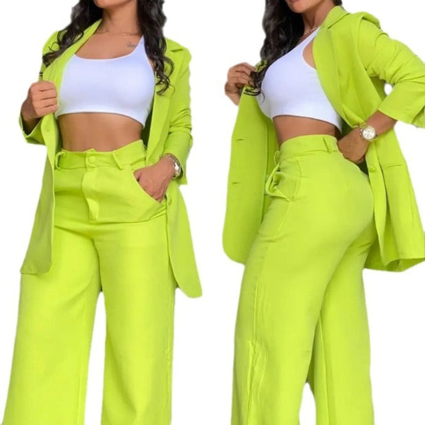Women's Stampede 2-Piece Straight-Leg Pants Suit