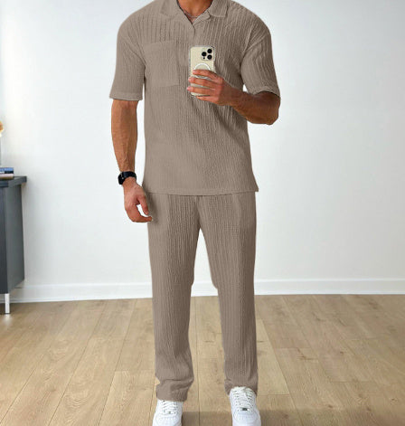 Polo Short Sleeve 2-Piece Men's Suit