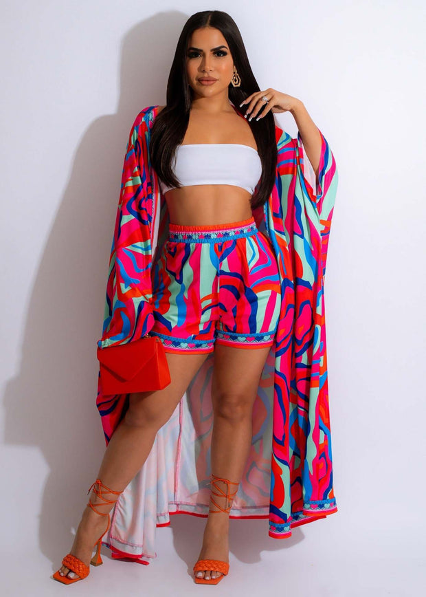 Spring/Summer Opal Bloom Two-Piece Short Set