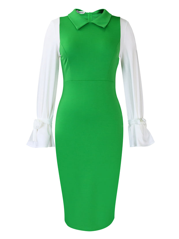 Temperament Elegant Spliced Pencil Dress