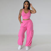 Women's Wide Leg Pants Two-Piece Suit