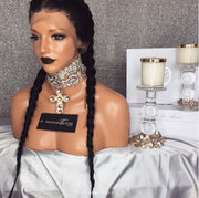 Long Braids Human Hair Wig