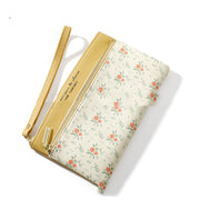 Women's Long Wallet Korean Style Large-capacity Hand Zipper Bag Floral Leather Long Purses And Handbags Women Bags