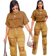 Women's Pretty & Paid Denim Set