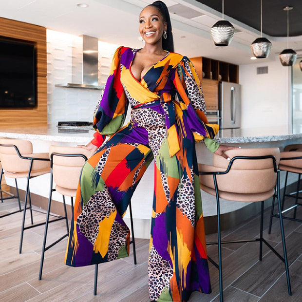 Fashion Sexy Print Jumpsuit