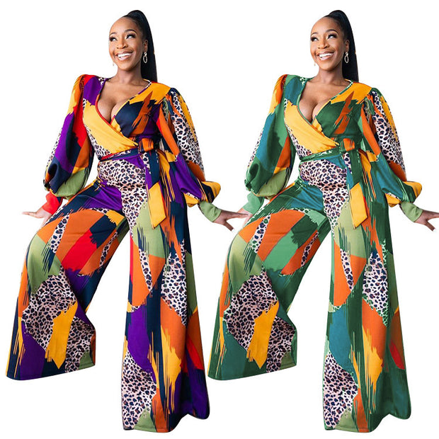Fashion Sexy Print Jumpsuit