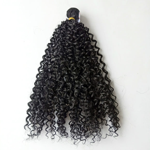 Wig Chemical Fiber Curtain Ditty Human Hair Set