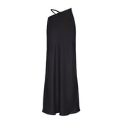 Solid Color Hollow-Out Bodycon Maxi Skirt