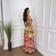 Spaghetti Straps Sleeveless Backless Beach Dress